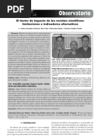 Download 010-El factor de impacto de las revistas cientficas - limitaciones e indicadores alternativos by Antonio Torregrosa Martnez SN48151224 doc pdf