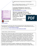 General Language Proficiency Issues Revisited