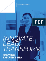Innovate. Lead. Transform.: Nanyang Executive Mba
