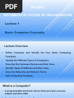 Information Systems in Organisations: Basic Computer Concepts