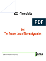 The Second Law of Thermodynamics: E233 - Thermofluids