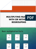 Multiplying Numbers With or Without Regrouping