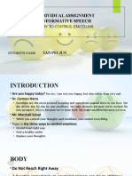 Individual Assignment Informative Speech: How To Control Emotions