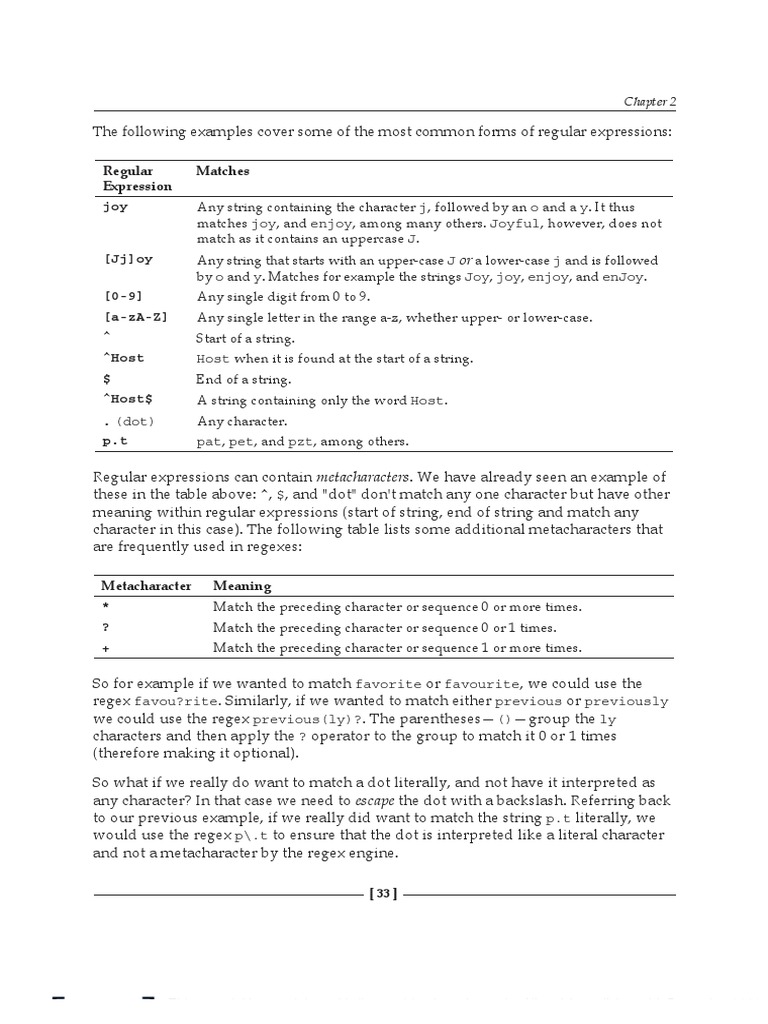 Regular Expression QuickRef | PDF | Regular Expression | Typography