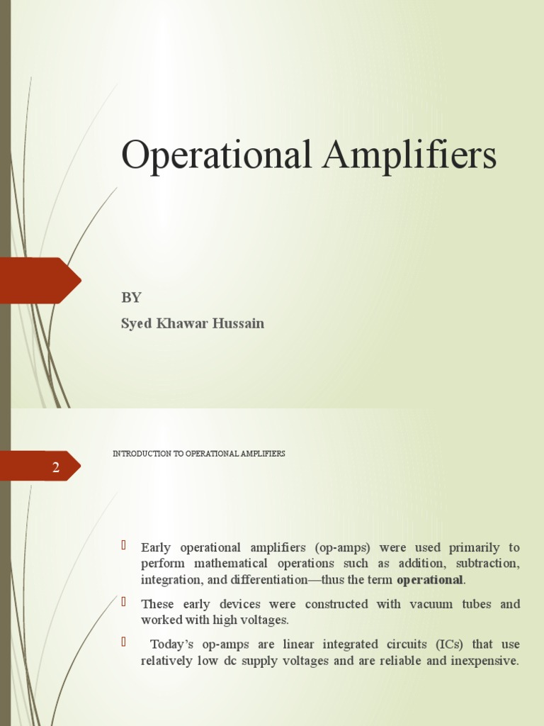 Understanding Operational Amplifiers | PDF | Operational Amplifier ...