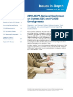 2010 Current SEC and PCAOB Developments