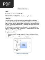 To Design and Simulate Priority Encoder