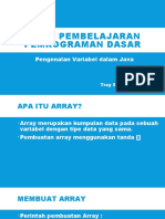 Video Pembelajaran Pemrograman Dasar Array