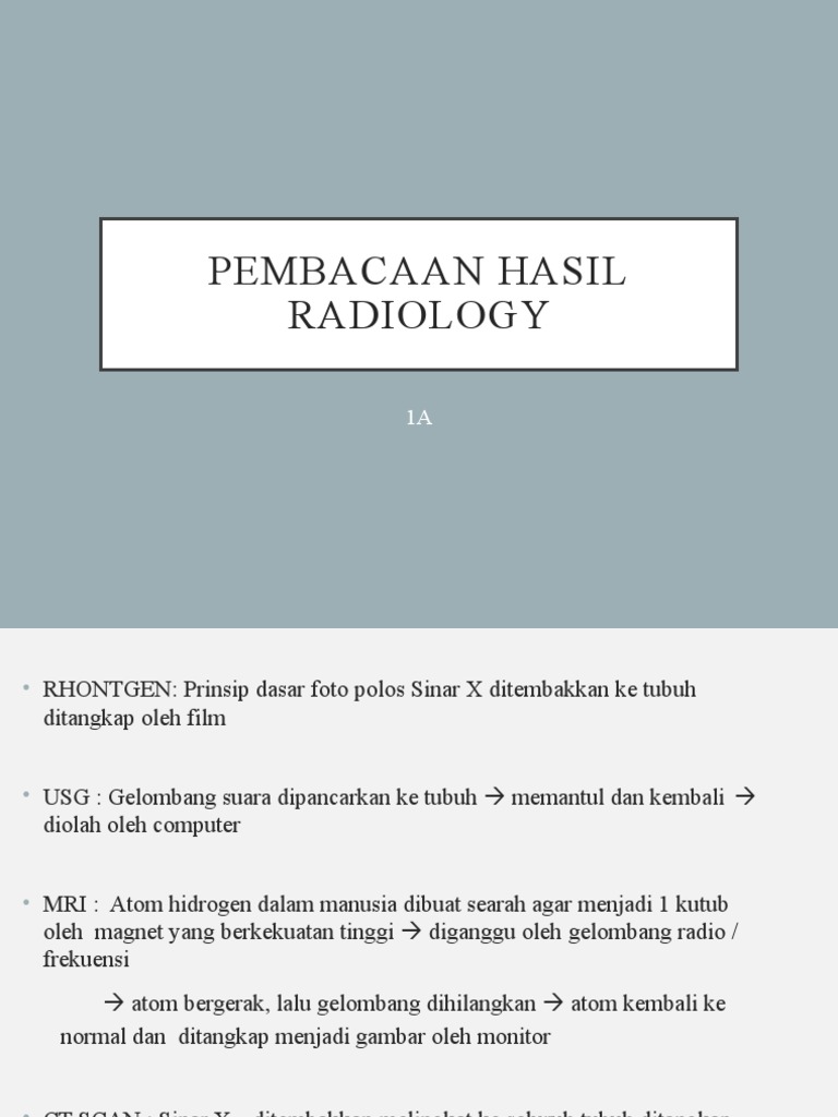 Hasil Radiologi dan USG Trauma Thoraks | PDF | Sains & Matematika