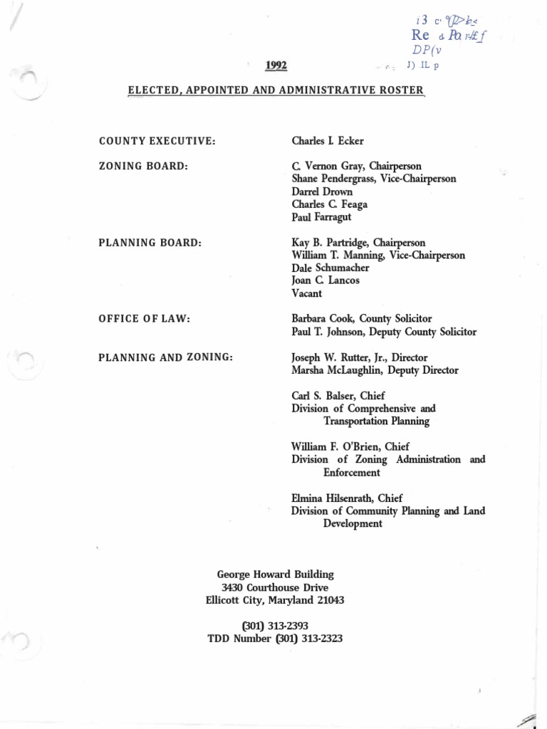 Zoning Howard County 1985 Regulations Amended To 1992 PDF Zoning