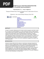 Environmentally Sound Options For E-Wastes Management: Ramachandra T.V., Saira Varghese K