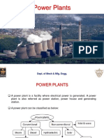 Power Plants: Dept. of Mech & Mfg. Engg