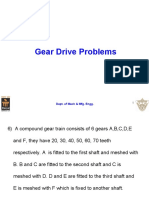 Gear Drive Problems: Dept. of Mech & Mfg. Engg