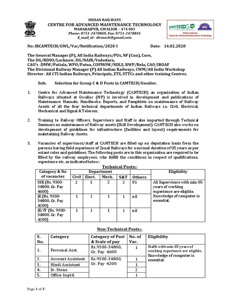 Final Notification 2020 | PDF | Business