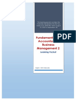 Fundamentals of Accountancy Business Management 2: Learning Packet