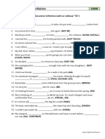 B1 Gerund and Infinitive GI008: Fill in The Correct Form: Gerund or Infinitive (With or Without "TO")