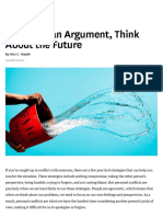 To Defuse An Argument, Think About The Future: by Alex C. Huynh