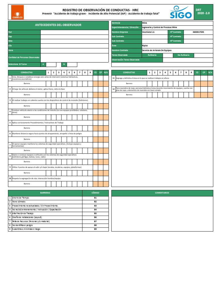Form. HRC 2020 - 2.0 - VECCHIOLA | PDF