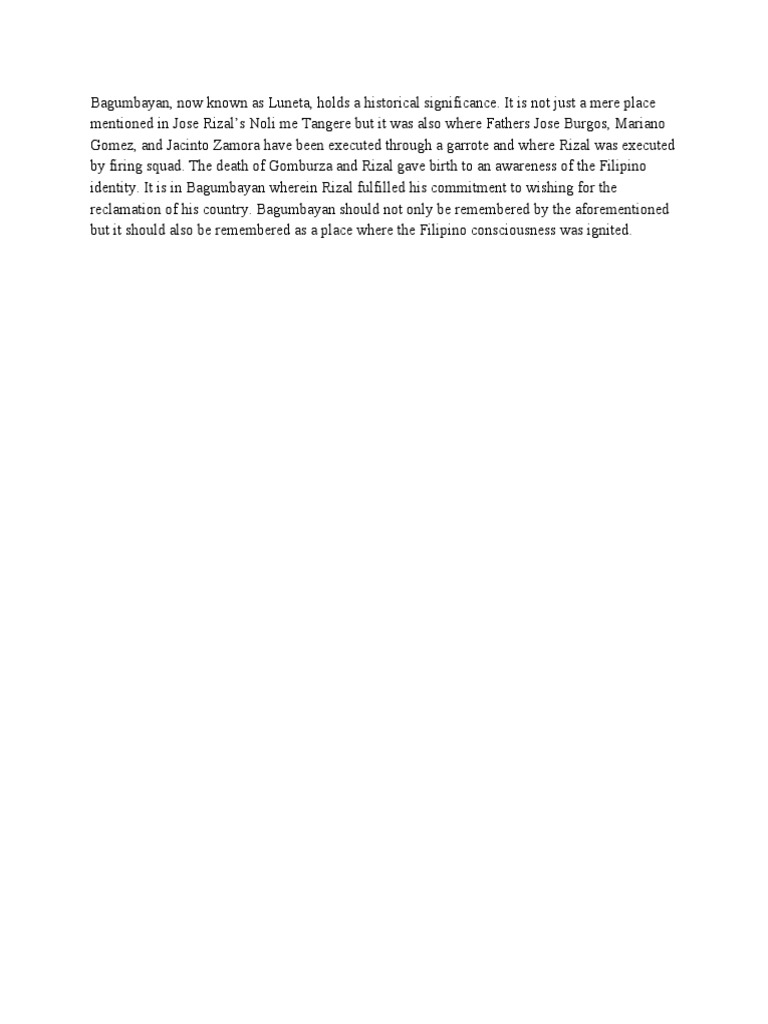 Historical Significance of Bagumbayan | PDF | Social Science | History