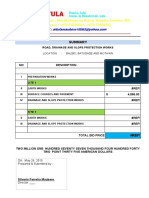 Road, Drainage and Slope Works Summary