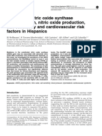 Endothelial Nitric Oxide Synthase Polymorphism, Nitric Oxide Production, Salt Sensitivity and Cardiovascular Risk Factors in Hispanics