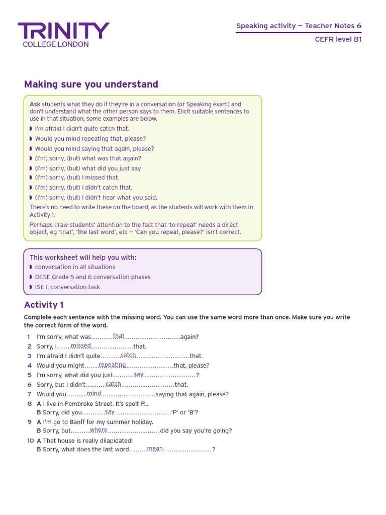b1 speaking activities teachers notes 6 pdf neuropsychological assessment behavior modification