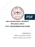 Delhi Technological University SPM LAB (G1) : 2020-21 Topic: Airline Reservation System
