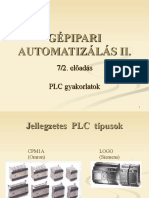GÉPIPARI AUTOMATIZÁLÁS II - 7.2e - PLCgyak