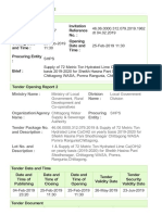 Tender Opening Report 2: Ministry Name: Division Name