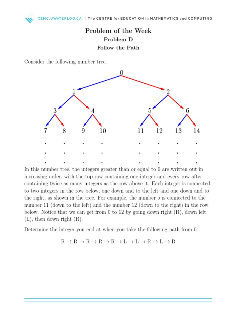 Number Tree Path Calculation | PDF