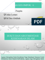 BUKTI DAN Argumentasi Kebenaran Islam