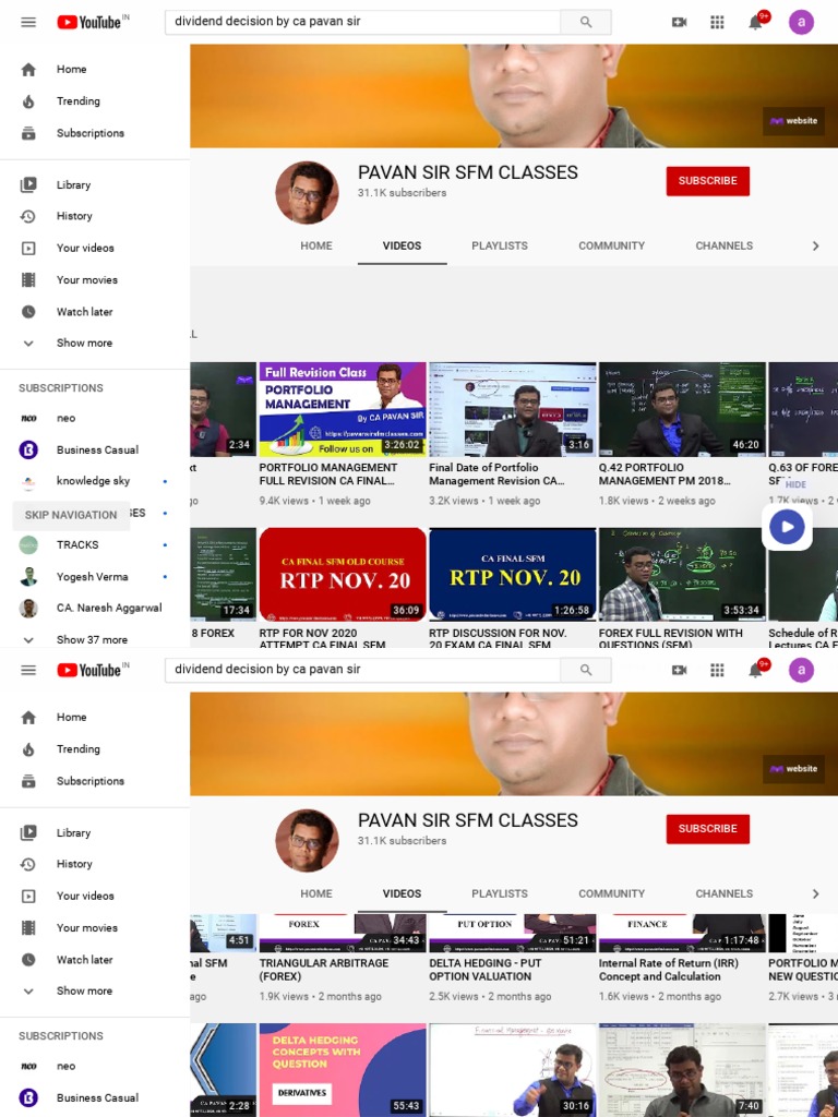 Pavan Sir SFM Classes Overview | PDF | Economics | Financial Markets