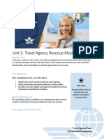 Unit 3 - Travel Agency Revenue Models