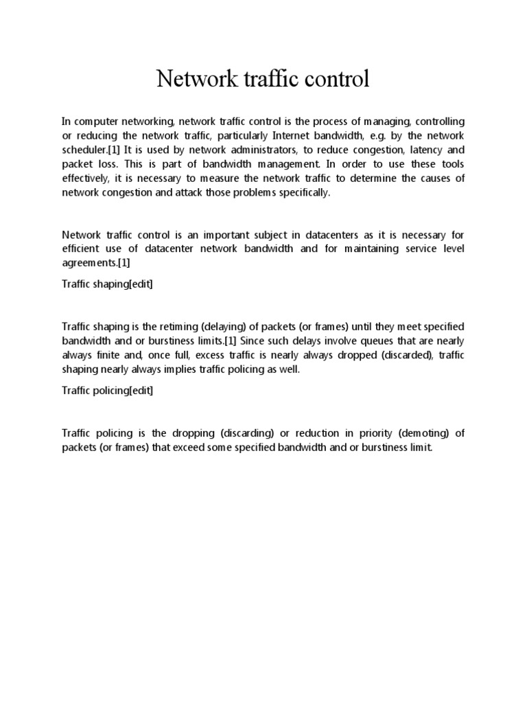 Net Traffic Control | PDF