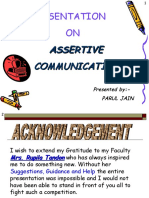 Presentation ON: Assertive Communication