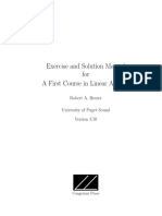 Exercise and Solution Manual For A First Course in Linear Algebra