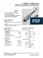 CTE8000 / CTU8000 Series: OEM Pressure Transmitters For Industrial Media
