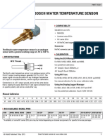 Water Temp Sensor Datasheet