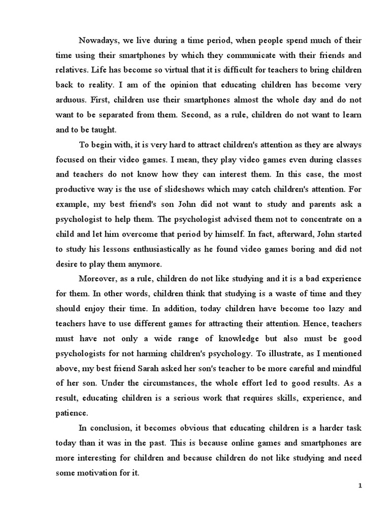 Challenges of Educating Children Today | PDF