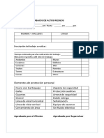 Formato Registro Permisos de Trabajo