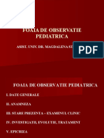 Foaia de Observatie Pediatrica