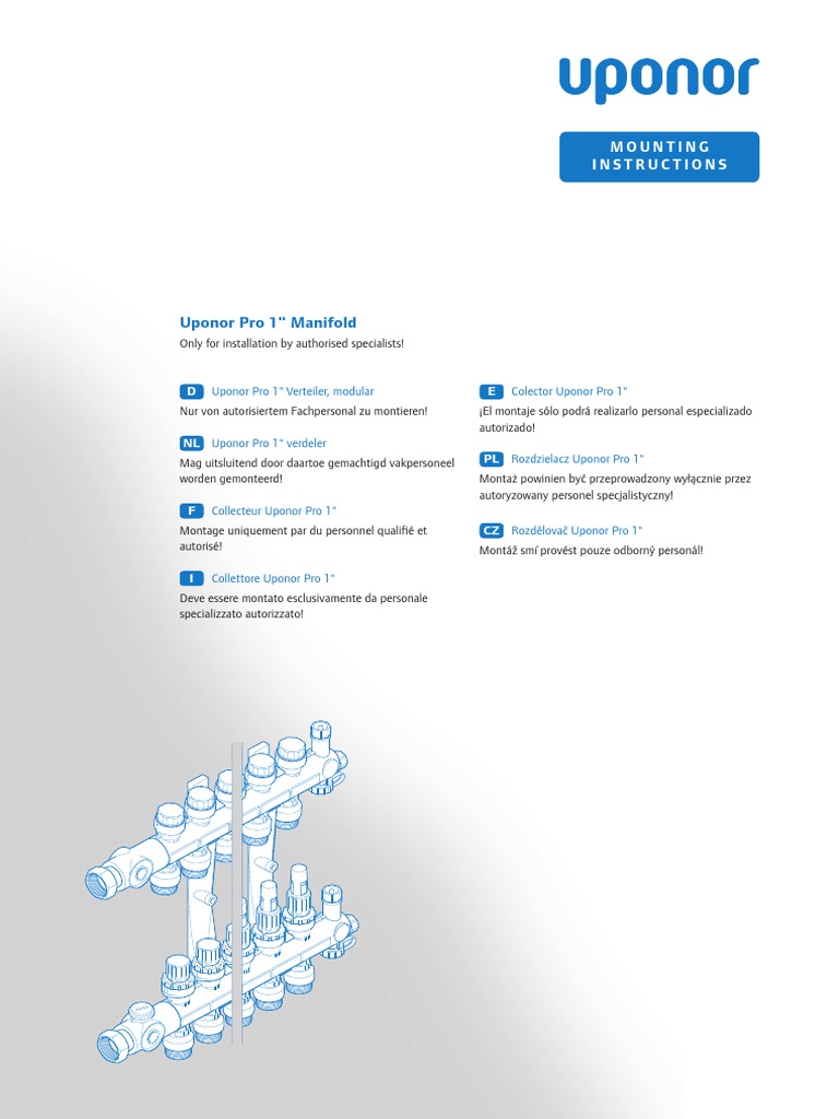 Uponor Installation Manual Vario PLUS INT 1057639 201103 PDF