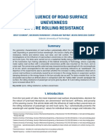 The Influence of Road Surface Unevenness On Tyre Rolling Resistance PDF