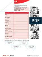 Pairwork: Look at The Chart. When Do You Do These Actions? Complete The Chart With Some of The Expressions Below