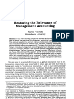 Restoring The Relevan Management Accounting