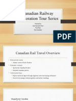 Canadian Railway Exploration Tour Series: Presented by Quest Specialty Tours Your Name Tour Consultant