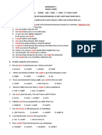 Worksheet 1 Modal Verbs