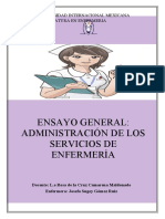 Ensayo General: Administración de Los Servicios de Enfermería