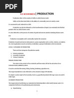 Production: S.5 Economics