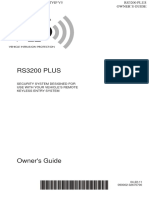 RS3200 PLUS: Security System Designed For Use With Your Vehicle'S Remote Keyless Entry System